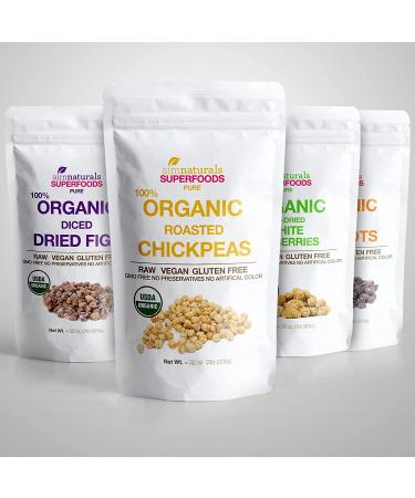 Organic Roasted Chickpeas 2 LB - USDA Certified, Healthy Snack, Non-GMO, Gluten-Free - Product of Turkey (1 Pack) - Buy Online on GoSupps.com