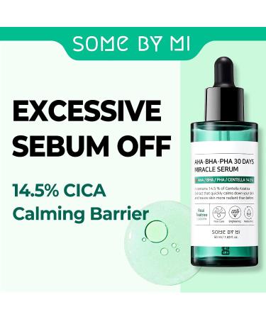SOME BY MI AHA BHA PHA 30 Days Miracle Serum 50ml - Tea Tree Leaf Water for Sensitive Skin - Sebum & Blemish Care - Dead Cell Removal - Facial Skin Care - Buy Online on GoSupps.com