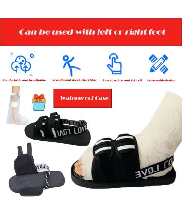 Buy Medical Open-Toe Plaster Shoe - Adjustable Walking Boots for Recovery | Fits Left & Right Feet - Large Size - Buy Online on GoSupps.com