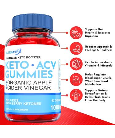 Ultramax Keto Gummies - Official Vegan Formula with ACV for Weight Loss (60 Gummies) - Buy Online on GoSupps.com