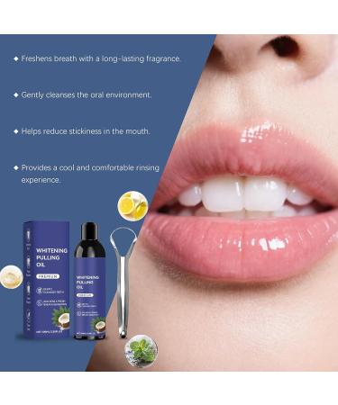 Oil Pulling Mouthwash 100ml with Tongue Scraper Cleans Teeth for Home Travel Evening Meals - Home Travel Morning Evening Sleep - Buy Online on GoSupps.com