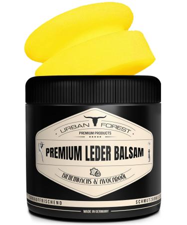 Leather care sofa advantage size 500 ml with beeswax & avocado oil leather balm as a care product for leather sofa & leather couch - couch leather care including hand sponge - made in Germany - Urban Forest 500 ml (1 Pack)