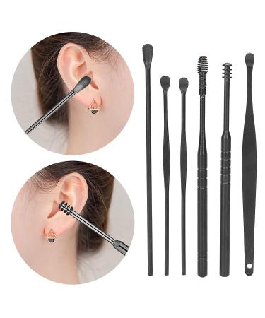 6Pcs Stainless Steel Ear Pick Set with Storage Bag - Portable Earwax Removal Tools - Buy Online on GoSupps.com