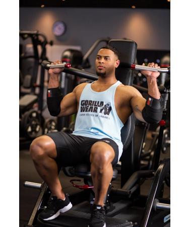 GORILLA WEAR Elbow Wraps - Black/White (180cm) | Premium Support for Weightlifting & Fitness - Buy Online on GoSupps.com