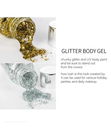 CKFYahp Body Glitter Gel - Sparkling Mermaid Sequin Lotion for Face Hair Lips & Nails | Festival Party Makeup Decoration - Buy Online on GoSupps.com