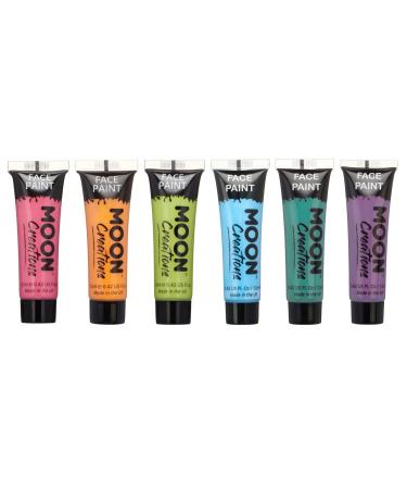 Moon Creations tubes for facial and body painting Brights set ready-to-use facial color without flakes animal test-free facial color festivals Halloween for children adults (green) - Buy Online on GoSupps.com