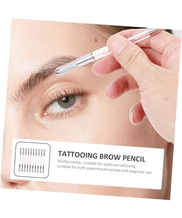 Healeved 10pcs Crystal Eyebrow Pencil Microblade Needle Holder Dual End Microblading Pens Makeup Gadgets Abs - Buy Online on GoSupps.com