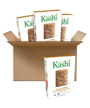 Kashi Breakfast Cereal, Vegan Protein, Organic Cereal, Bulk Pantry Staples, Autumn Wheat, 65.2oz Case (4 Boxes)