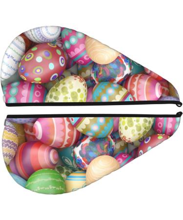 Buy Easter Eggs Microfiber Hair Towel - Soft Super Absorbent Coral Velvet Wrap for Long Curly & Thick Hair - Buy Online on GoSupps.com