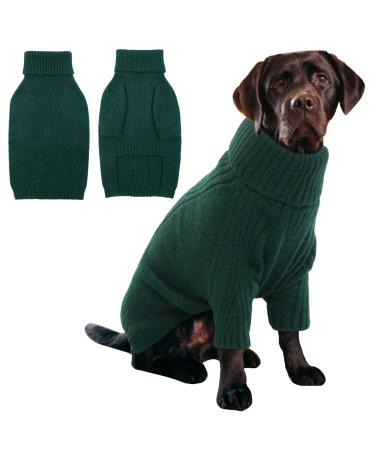 Iecoii dog sweater sweater for dogs dog sweaters for small medium-sized large dogs warm turtleneck dog sweater winter dog clothing for cats chihuahua French bulldog Labrador XX-Large green - Buy Online on GoSupps.com