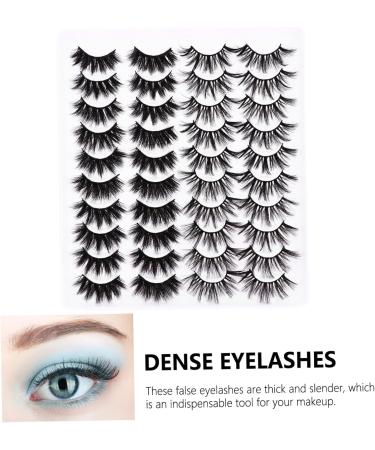 Housoutil 20 Pairs Three-dimensional Cross Eyelashes False Eyelashes Cross Fake Lashes Dense Eyelashes Fake Thick Eyelashes Mixed Fake Eyelashes Makeup Eyelash 3d Artificial Imitation - Buy Online on GoSupps.com