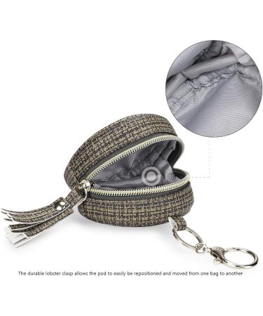 Renywosi Leather Pacifier Holder - Dark Brown Binky Clip & Pouch for Easy Diaper Bag Attachment | Durable & Stylish Pacifier Storage - Buy Online on GoSupps.com