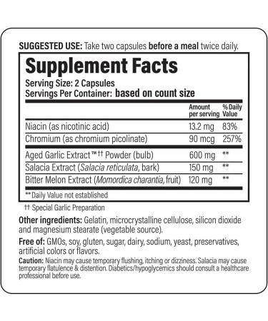 Kyolic Aged Garlic Extract Formula 112 Blood Sugar Balance* 100 Capsules Formula 112 Capsules 100 Count (Pack of 1) - Buy Online on GoSupps.com