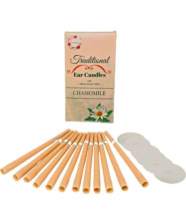 Aromabelle Chamomile Scented Hopi Ear Candles for Wax Removal - Set of 12 - Buy Online on GoSupps.com