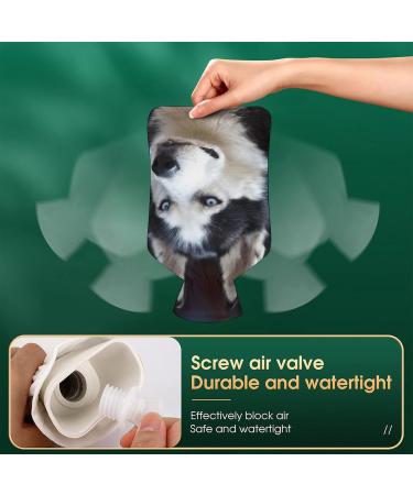 Husky Hot Water Bottle with Plush Cover - Hand Warmer for Adults & Children | 26.5x15.3cm - International Shipping Available - Buy Online on GoSupps.com