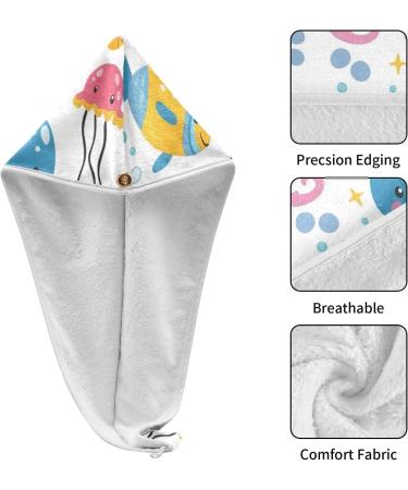 Super Absorbent Octopus Hair Towel 2 Pack - Quick Dry Turbans for Women & Girls | Perfect Hair Drying Solution - Buy Online on GoSupps.com