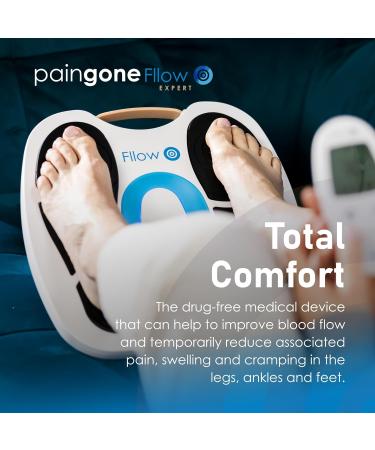 Paingone Fllow EMS Circulation Stimulator - FDA Cleared Muscle Booster for Legs & Feet | 150 Intensity Levels | Portable Pain Relief Device - Buy Online on GoSupps.com
