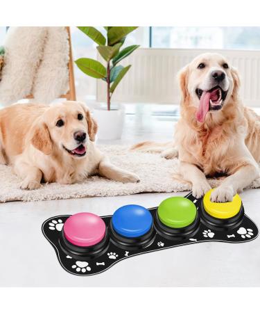 Reaque Buzzer for Dogs - Pack of 4 Interactive Sound Buttons with Recording Function for Training & Communication - Buy Online on GoSupps.com