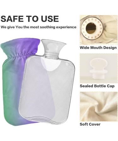 Green Purple Gradient Hot Water Bottle with Cover - 2L Pain Relief & Warmer for Sports Injuries - Buy Online on GoSupps.com
