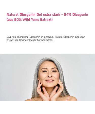 Extra Strength Natural Diosgenin Gel - 64% Diosgenin (from 80% Wild Yam Extract) - Moisturizer with Hormone-Induced Skin Problems with Micronized Natural Diosgenin from Wild Yam - Buy Online on GoSupps.com