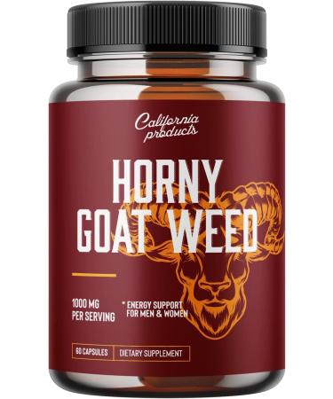 Horny Goat Weed Complex with 1000 mg Horny Goat Weed Extract and Extra Strength Tongkat Ali Root Powder Natural Maca Root Extract Maca Root Powder 60 Count (Pack of 1)