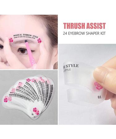 Reusable Eyebrow Stencil Kit - LXZJJM 72PCS Natural Style Makeup Brow Shape Templates - Buy Online on GoSupps.com