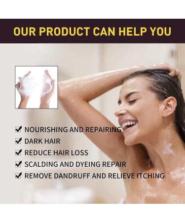2-in-1 Blackening Shampoo for Black Hair - Quick Nourishing Hair Dye for Men & Women | Easy to Use Hair Dye Bibs - Buy Online on GoSupps.com