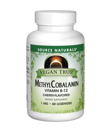 Source Naturals Vegan True MethylCobalamin Vitamin B-12 Cherry  1 mg 60 Lozenges