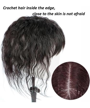 Topper Hairpieces With Front Bangs Curly Human Hair Clip In Extensions Hair Toppers For Thinning Hair Wig Clips For Daily Use (Color : Marrone Size : 7 * 10) 7*10 Marrone - Buy Online on GoSupps.com