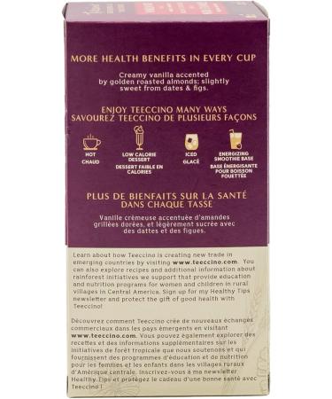 Teeccino Herbal Tea Vanilla Nut Rich & Roasted Herbal Tea That s Caffeine Free & Prebiotic for Natural Energy 25 Tea Bags - Buy Online on GoSupps.com