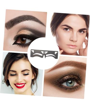 POPETPOP 2pcs Eyebrow Ruler Makeup Stencil Eyebrow Stamp Stencil Brow Makeup Supplies Eyebrow Marks Balance 1 count (Pack of 1) Black - Buy Online on GoSupps.com