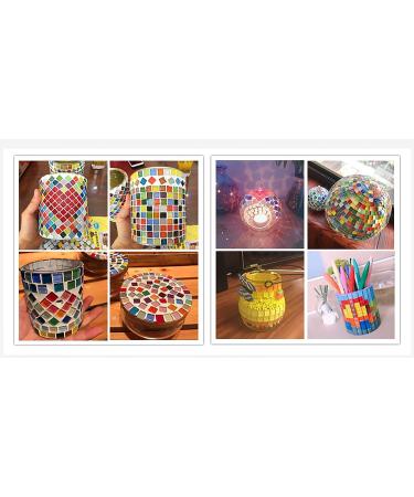 Shine Crystal Mosaic Glass Tiles for Home Decor & DIY Crafts - 200g 1x1 cm White - Buy Online on GoSupps.com