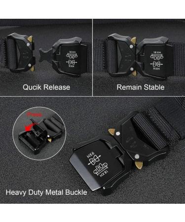 Leskyair 2 Series Tactical Belt for Men | High-Performance Military Hiking Belt - 3.8cm Wide | Includes TM Bag & Water Bottle Clip Hook - Black & Coffee - Buy Online on GoSupps.com