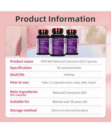 Coenzyme Q10 (Ubiquinol) Supplement Supports Women's reproductive Health Ovarian Nutrition and Health Vascular and Heart Health and Provides prenatal Nutritional Support for Women. 60 Capsules. - Buy Online on GoSupps.com