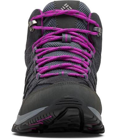 Columbia Women's Crestwood Mid Waterproof Wide Hiking Boot Shoe 7.5 - Graphite/Bright Plum - Buy Online on GoSupps.com