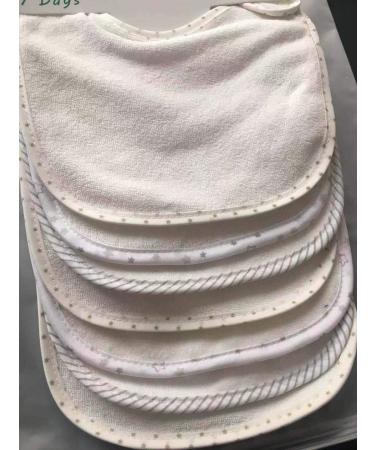 Soft Double Layer 80% Cotton Absorbent Bandana Bibs Set for Babies - 7 Pack (White) - Buy Online on GoSupps.com