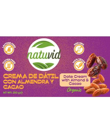 P te Tartiner BIO Dattes Amandes & Cacao Natuvid | 250g | Sans Gluten | Sans Sucres Ajout s & Sans Huile de Palme | Vegan & Naturelle (Seulement 3 Ingr dients) - Buy Online on GoSupps.com
