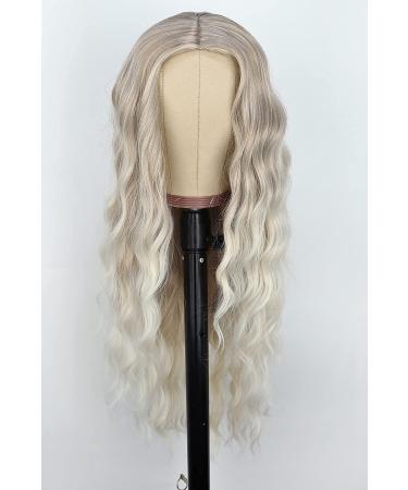 Porsmeer Long Curly Blond Ombre Wig for Women | Natural Afro Everyday & Cosplay Costume | Light Gold Halloween & Carnival Wig - Buy Online on GoSupps.com
