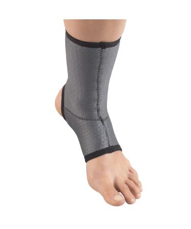 Champion Ankle Brace Open Heel Lightweight Support Airmesh Fabric Grey Large
