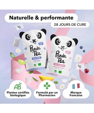 Panda Tea - Organic Slimming Tea and Detox Infusion - New fragrance for fat burning hunger cutting draining slim fit cold - Buy Online on GoSupps.com