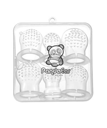 PandaEar 6 Pack 3 Sizes Toddler Silicone Pouch with Pacifier Protector Boxes for Baby Fruit Food Feeder| Universal Accessories| Transparent| BPA Free - Buy Online on GoSupps.com