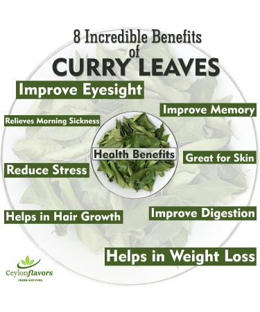 Ceylon Flavors Organic Curry Leaves - Gluten Free Natural Air Dried Herbs 0.7oz - Buy Online on GoSupps.com