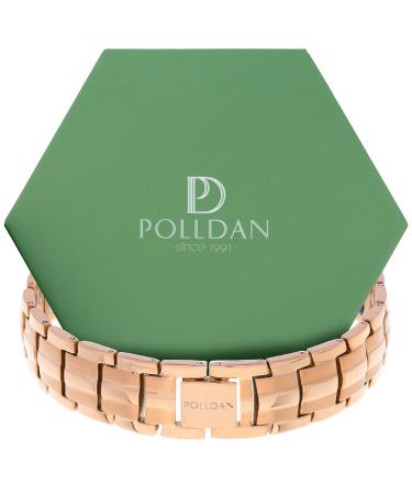 Polldan Magnetic Bracelets For Men | Women Magnetic Therapy Bracelet | Mens Stainless Steel Bracelets With 6000 Gauss Extra Strength Power | Magnetic Bracelets For Arthritis | Pulseras Rose Gold