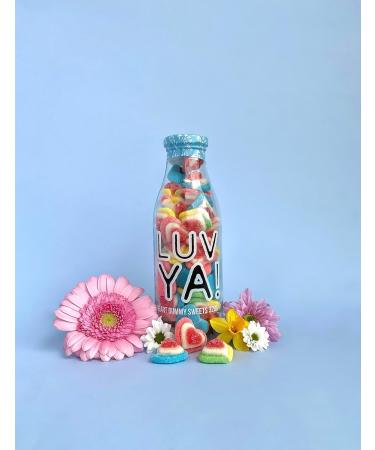  Luv Ya! Gummy Hearts Sweets in Glass Message Bottle 320g - Buy Online on GoSupps.com