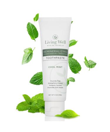 Hydroxyapatite Toothpaste Fluoride-Free Remineralizing Formula with PROtektin Supports Enamel Strength Oral Microbiome & Gum Health Mint 4 oz