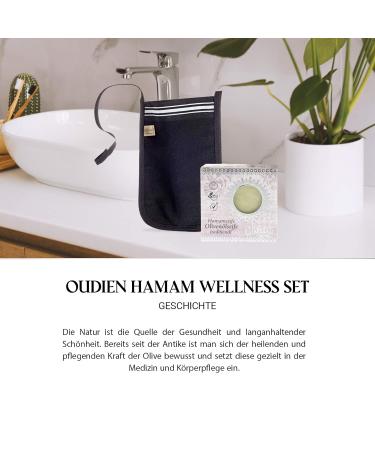 OUDIEN Traditional Peeling Glove & Hamam Soap 200g | Kese Hamam Glove for Soft Smooth Skin - Shop Internationally! - Buy Online on GoSupps.com