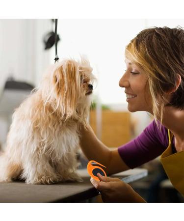 2Pcs Knotting Comb for Cats Dogs Portable Dematting Comb for Dogs Cats with Anti-Slip Handle Pet Hair Knot Remover Cat Dog Comb for Removing Tangled and Loose Hair (Black + Orange) - Buy Online on GoSupps.com