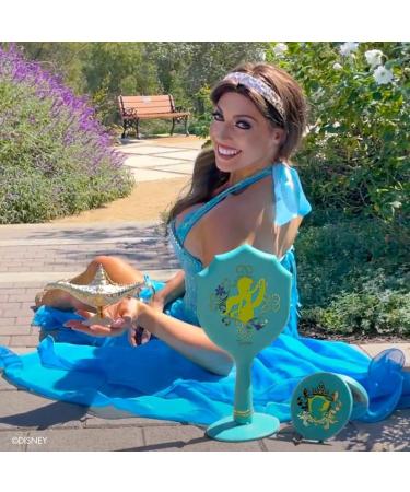Disney Princess Jasmine LED Makeup Mirror with Standing Base - 3 Color Modes for Travel or Bedroom - Buy Online on GoSupps.com