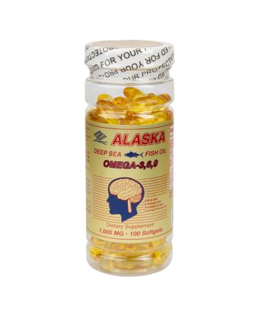 Nu-Health Alaska Deep Sea Omega 3-6-9 Softgels | Fish Oil Flaxseed & Evening Primrose Oil | 1 200 mg Triple Omega Blend | EPA DHA & GLA | Non-GMO Premium Quality Supplement