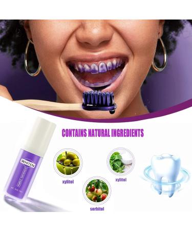 Violet Toothpaste - Purple Whitening Toothpaste for White Teeth & Stain Removal - Buy Online on GoSupps.com